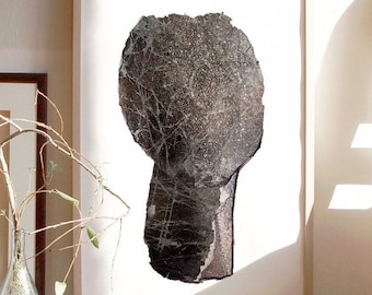 Unbroken - Large Abstract Head, Figurative Wall Art Print, Modern Minimalist Art, Black Home Decor, Gift for Him
