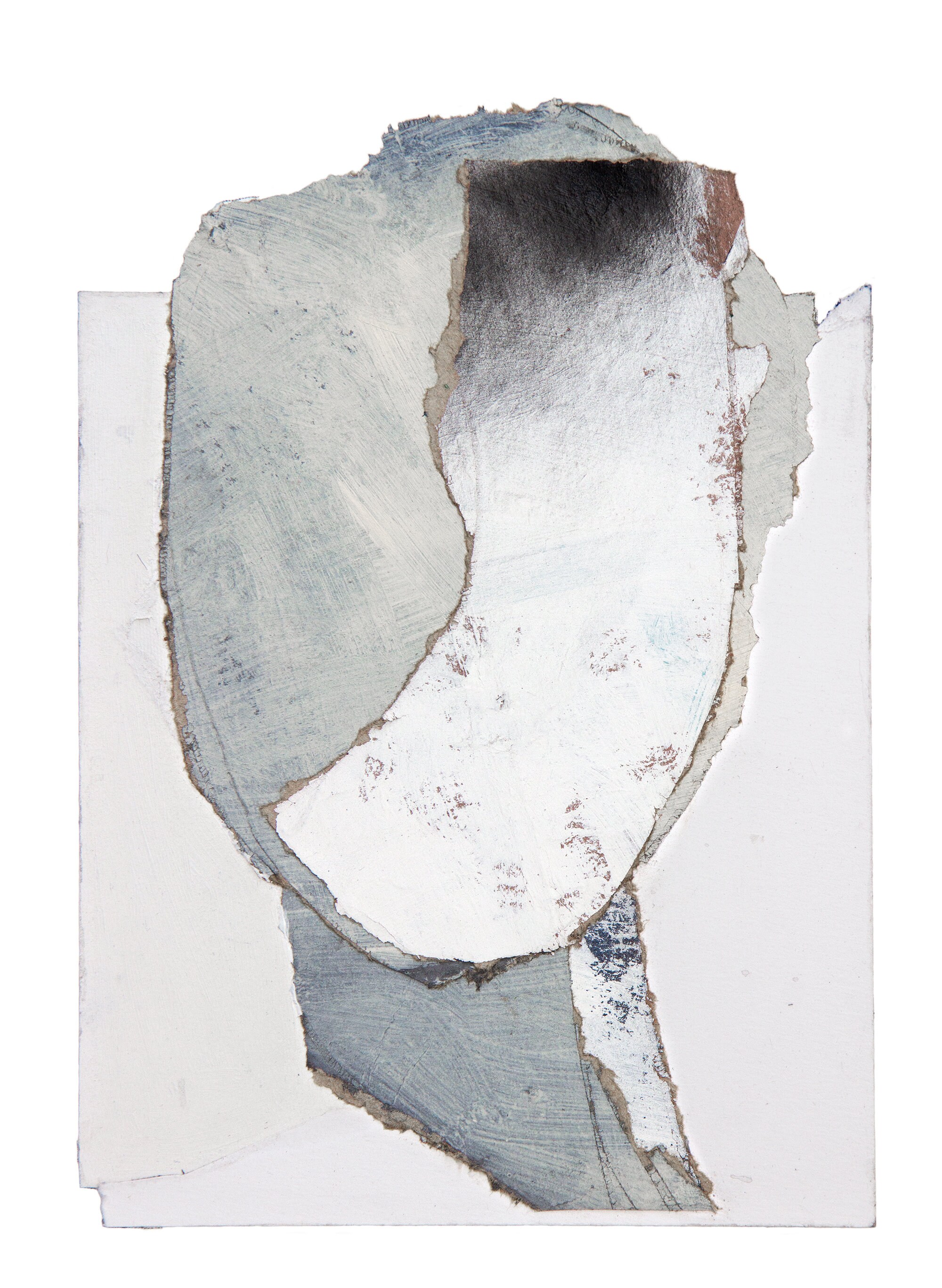 After the Storm - Large Calming White and Grey Art Print With