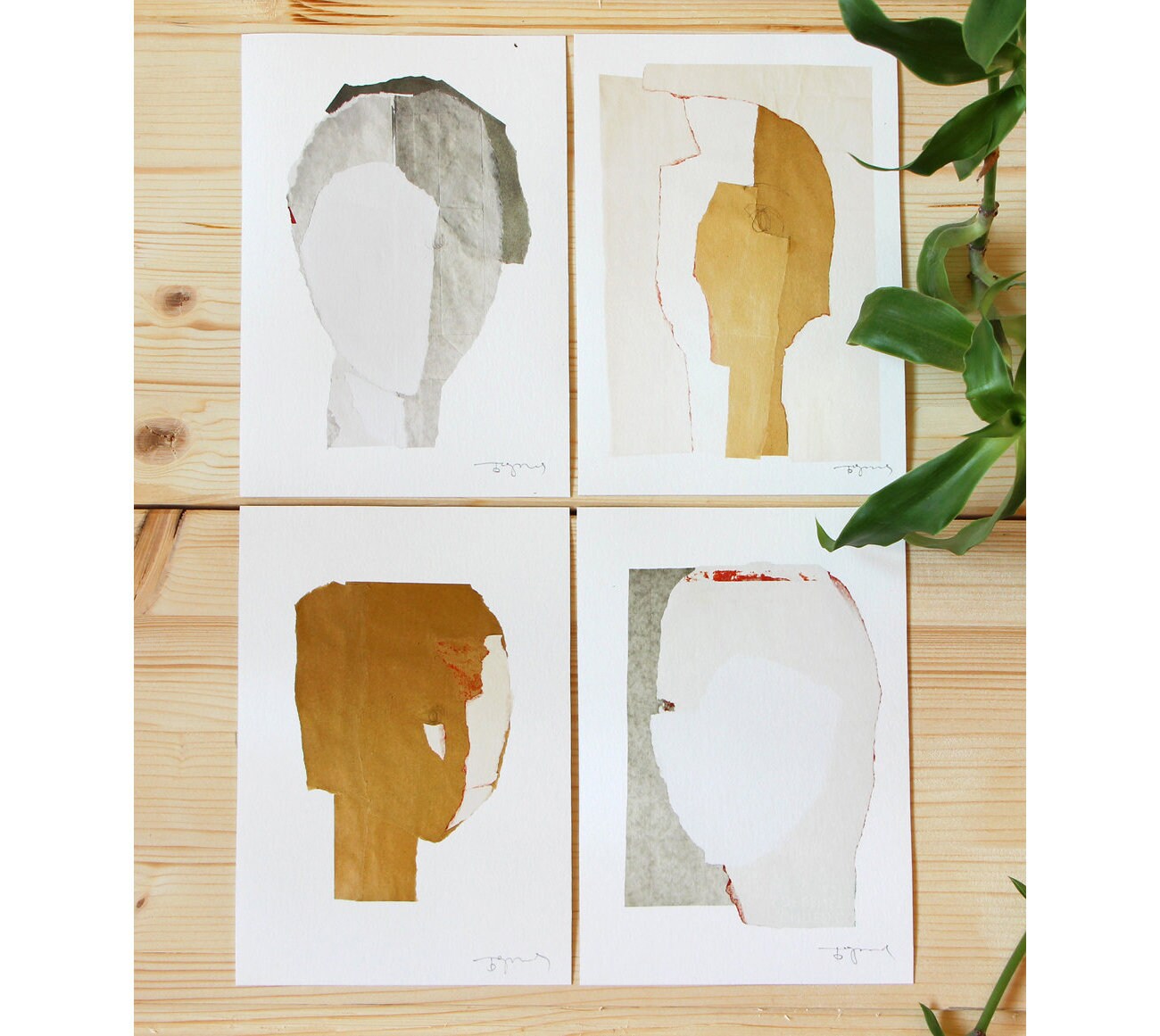 Modern Wall Art Gallery Set of 4 prints Abstract Fine Art | Etsy