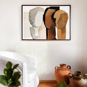 Opportunities Large Black, Brown and Beige Abstract Art Print of Original Artwork. Extra Large Neutral Wall Decor image 4