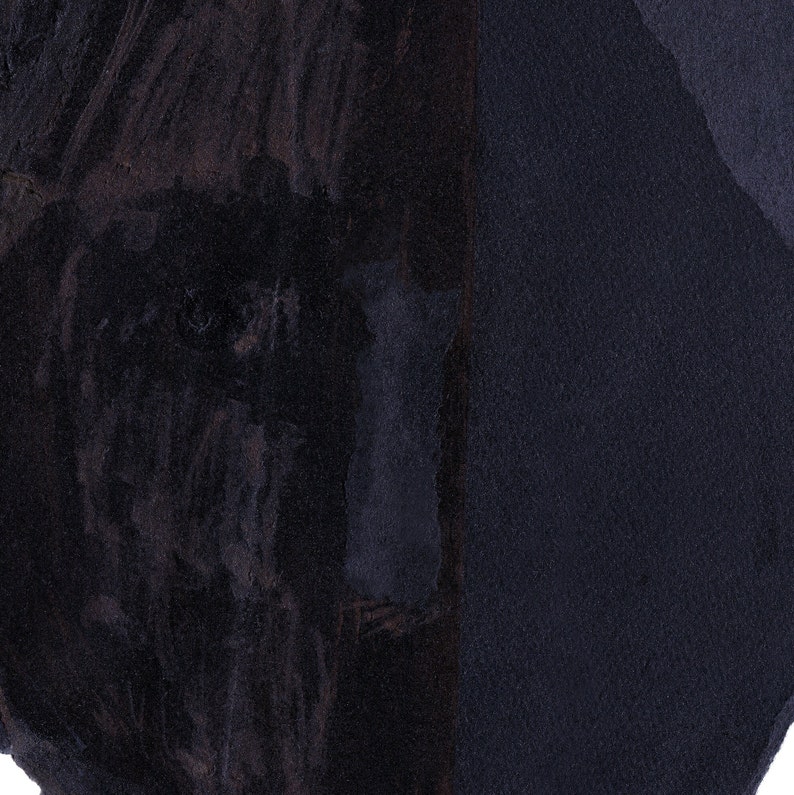 Three Abstract Heads, Minimal Black and White Print, Large Wall Art Print of Original, Modern Fine Art Painting image 4