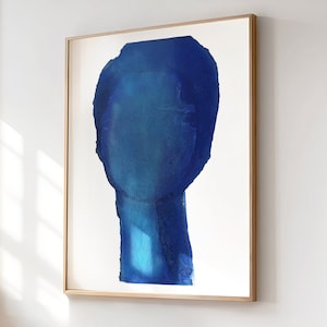 Abstract Blue Head Art Print: Modern Home Decor