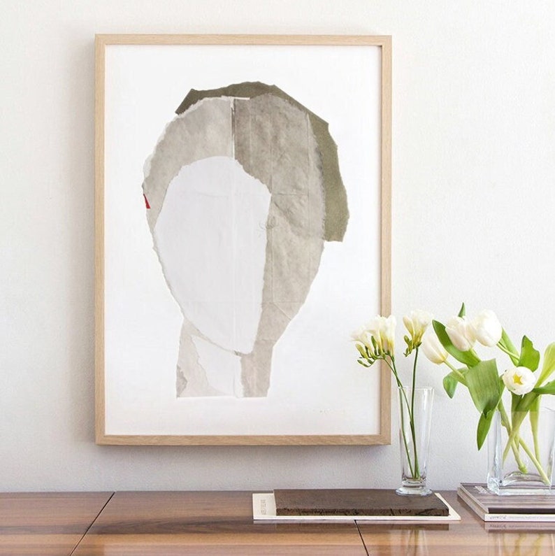 White Abstract Minimalist Art, Large Contemporary Wall Art Poster Size Print, New Home Gift, Fine Art Modern Print 