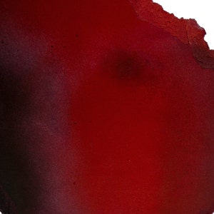 Human Head Large Red Wall Art Print, Modern Abstract Art Work, Burgundy Giclee Poster image 3