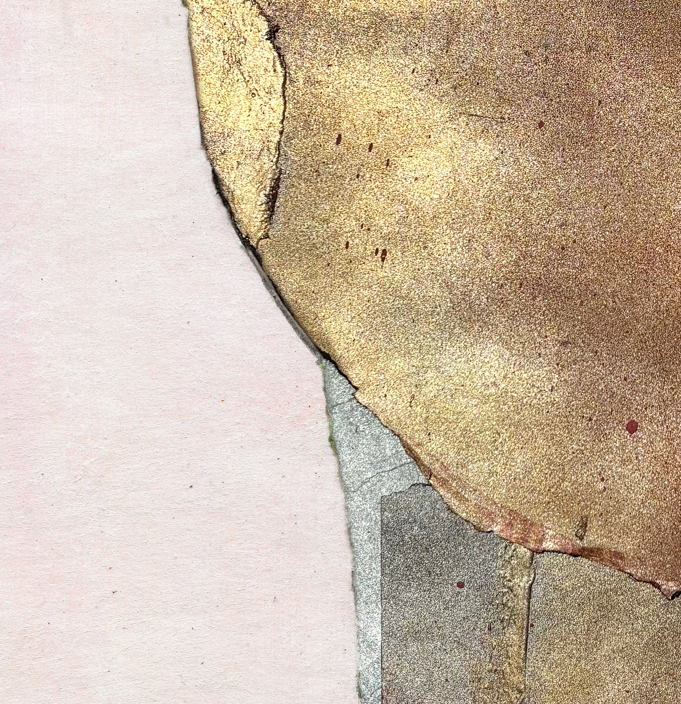 Generosity - Large Pale Pink and Gold Wall Art Print of Original ...