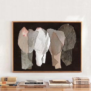 Irreplaceables IV - Dark Brown Modern Art Print, Large Abstract Family/ Friend Wall  Painting