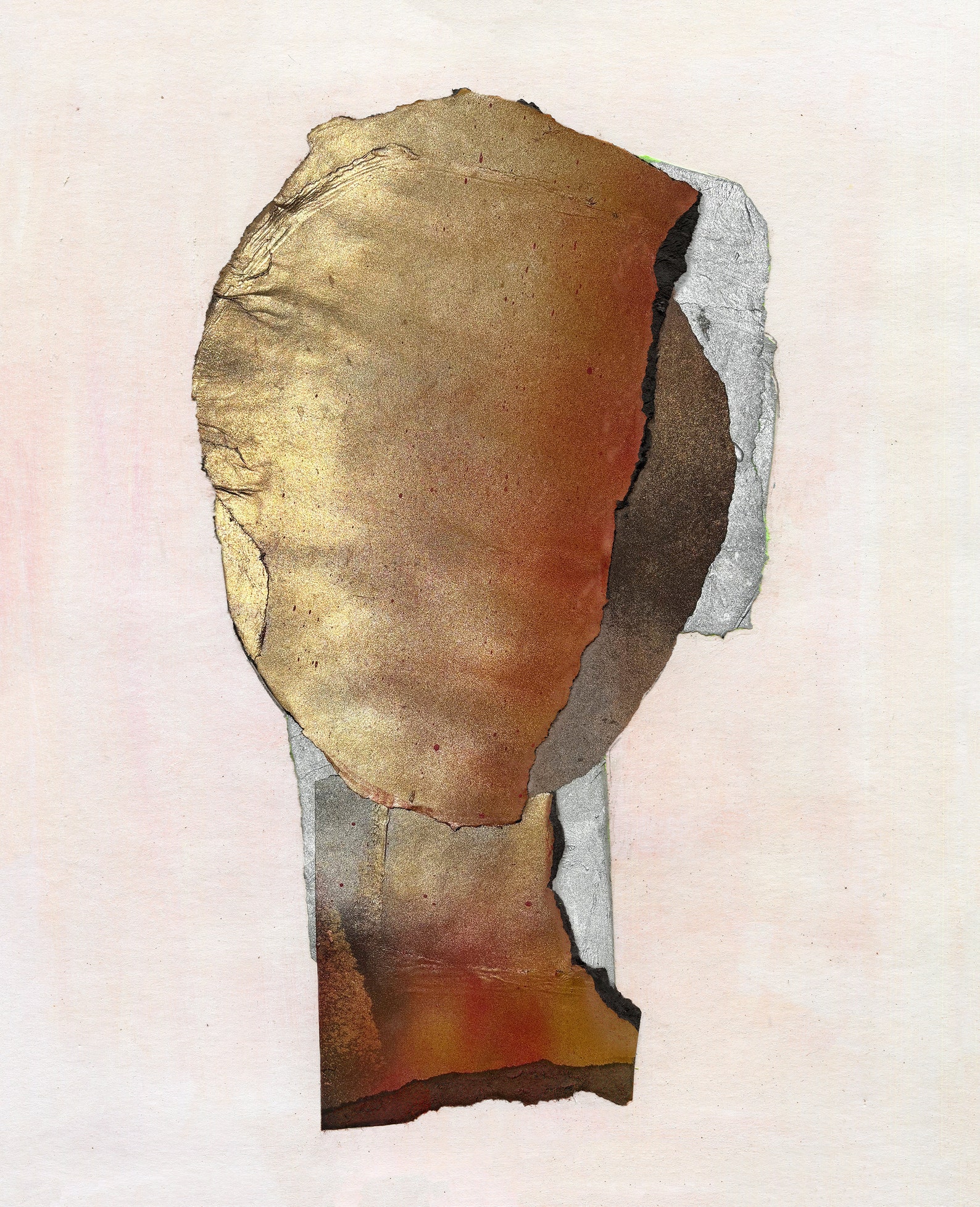 Generosity - Large Pale Pink and Gold Wall Art Print of Original ...