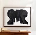 Bond - Large Abstract People Painting Print, Black White Minimalist Wall Art product logo