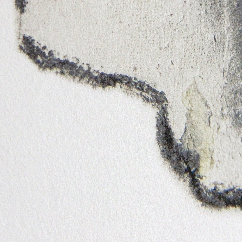 Abstract Mixed Media Charcoal Drawing Print Giclee Art Etsy