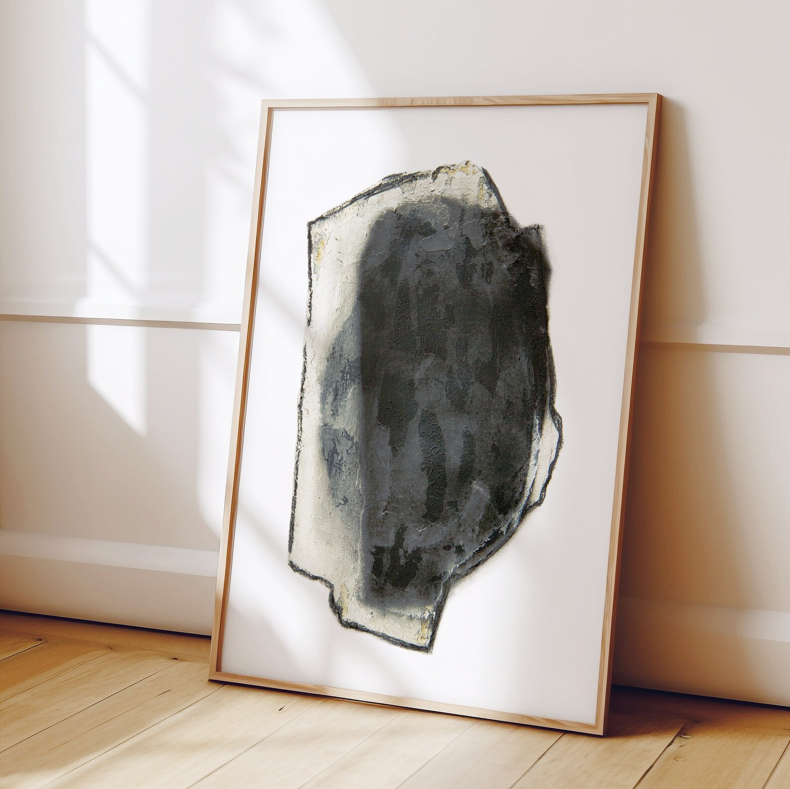 Big Abstract Drawing Head in Graphite Black, Huge Art Print, Large ...