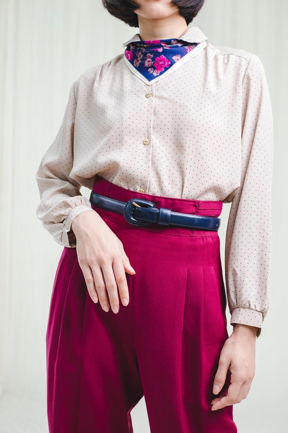 Blouse | Polka dots Long sleeve | Vintage 1980s