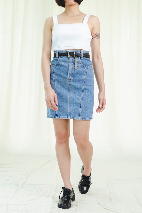 Skirt | High rise short | Vintage denim 1980s