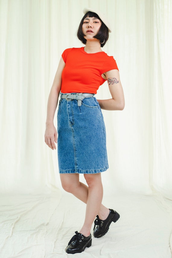 Skirt | Denim regular fit | Vintage 1980s