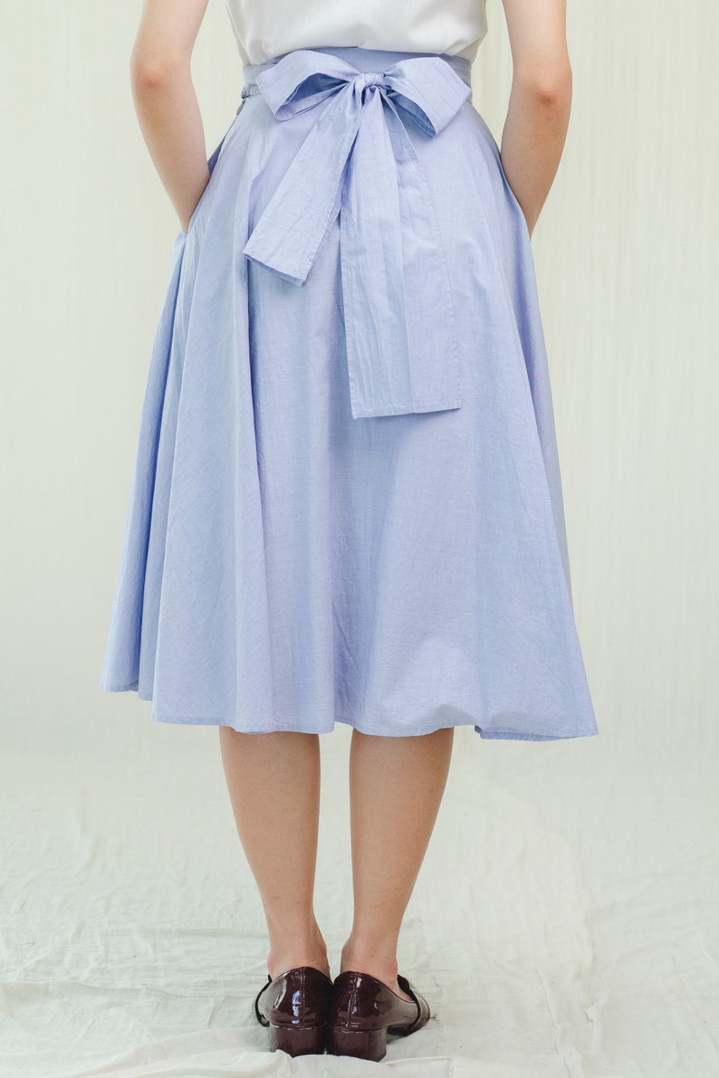 Skirt l Blue sky cotton vintage skirt