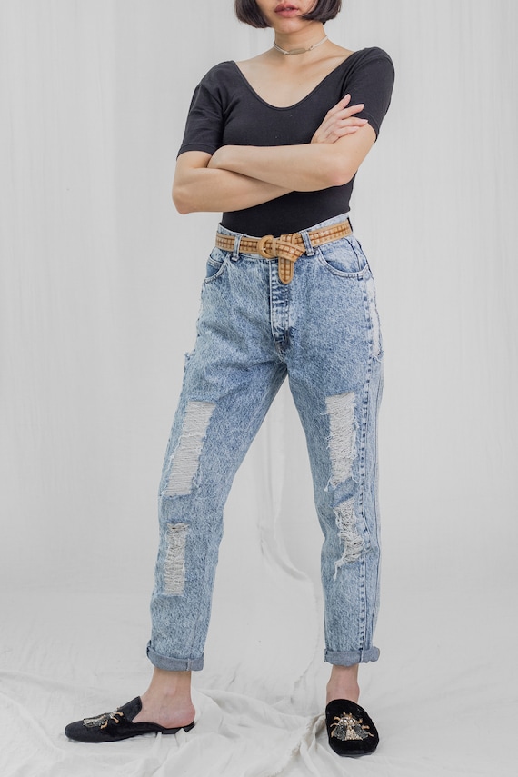Ripped jeans 80s vintage