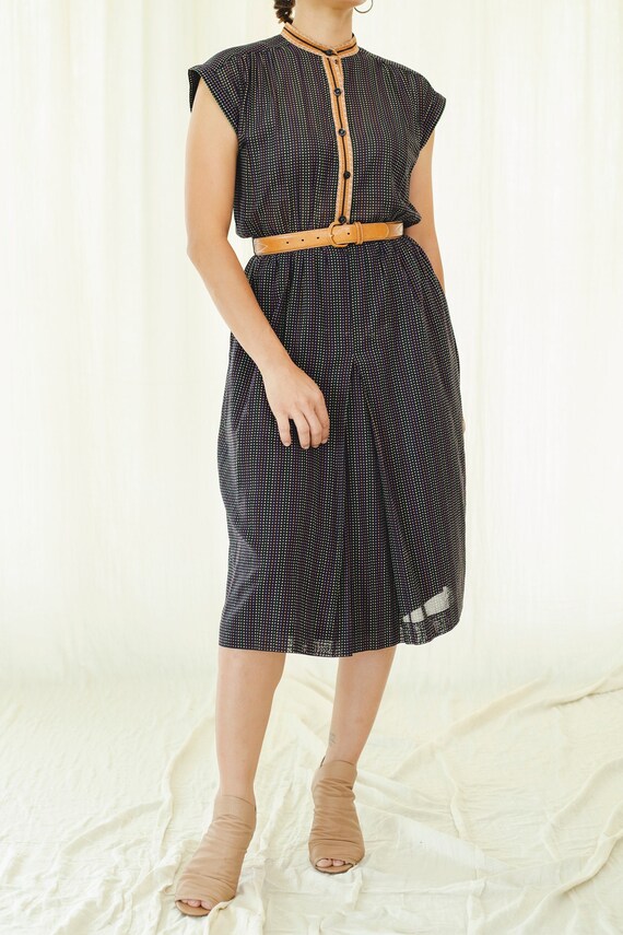 Colorful polka dots cotton vintage dress