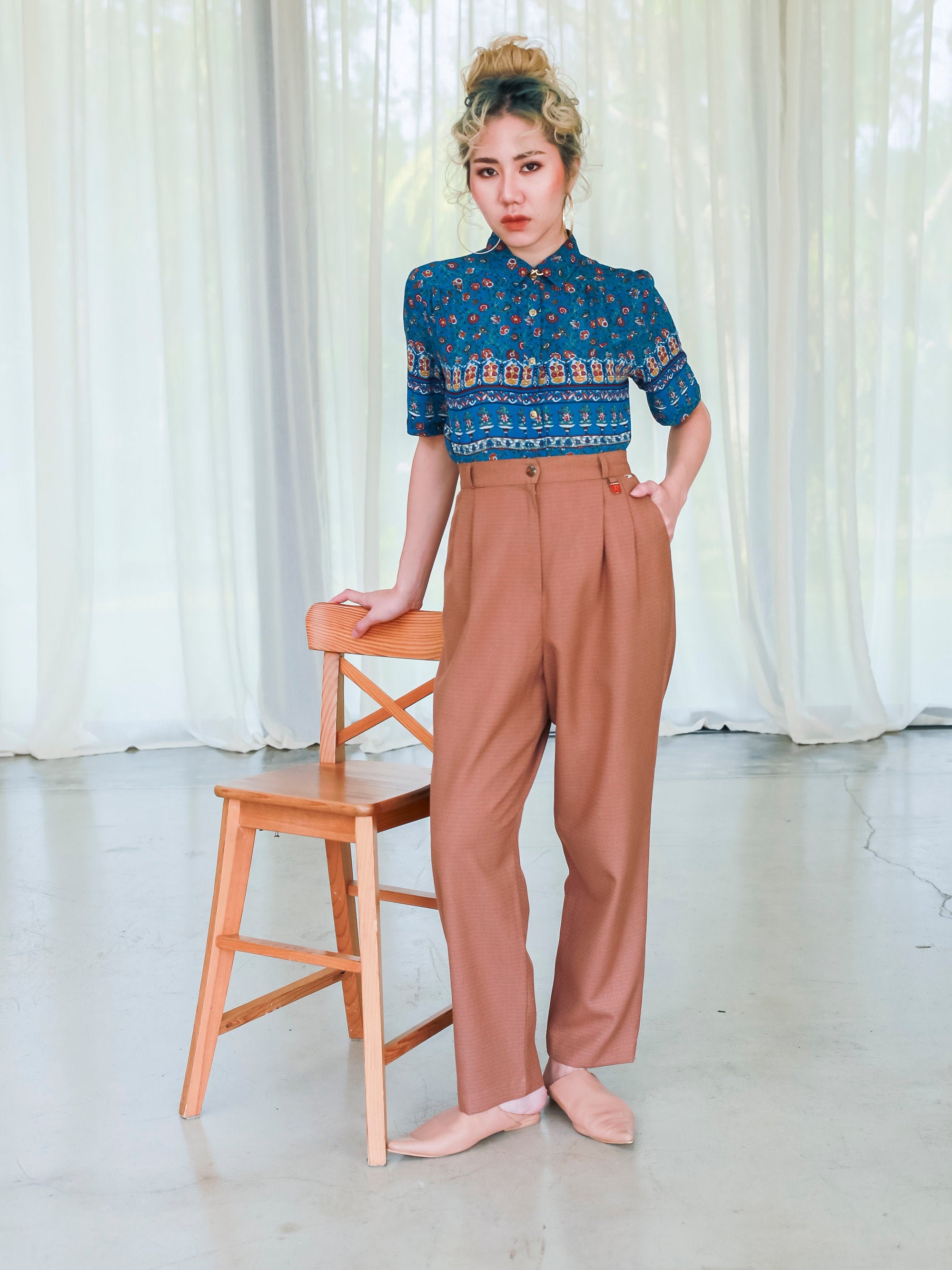 Vintage 80s Red Plaid Vintage Peg 