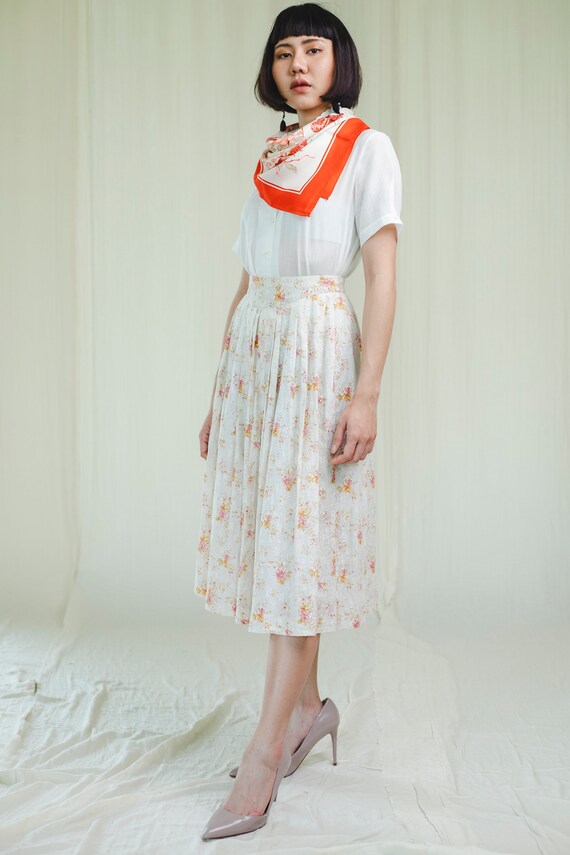 Skirt l vintage 80's cotton skirt