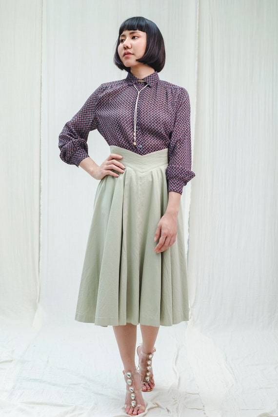 1980s Vintage midi skirt