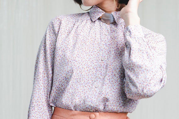 Chiffon long-sleeve blouse