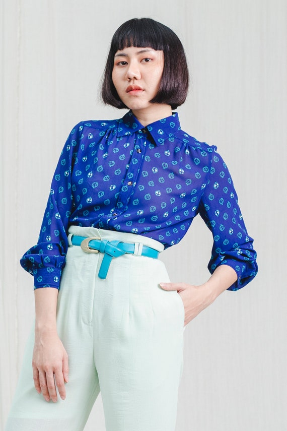 Pretty vintage chiffon blouse