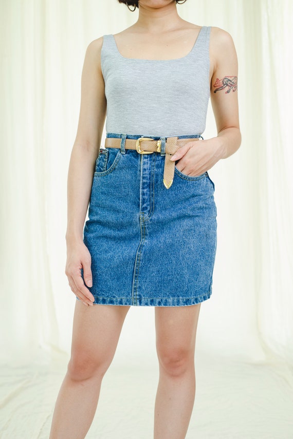 jean skirt 80s
