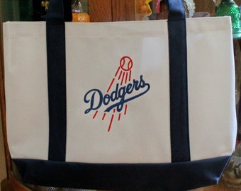 canvas beach bag dodgers