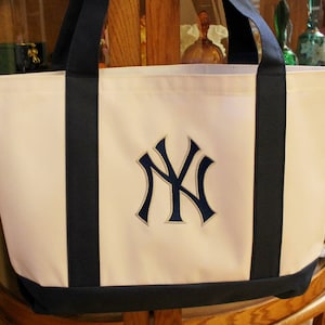 New York Yankees Baseball Lined Reversible Reusable Tote 