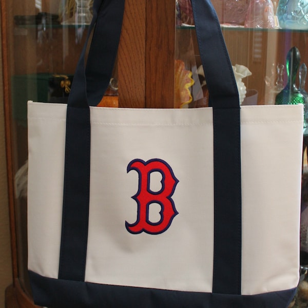 Embroidered Boston Red Sox Tote Bag