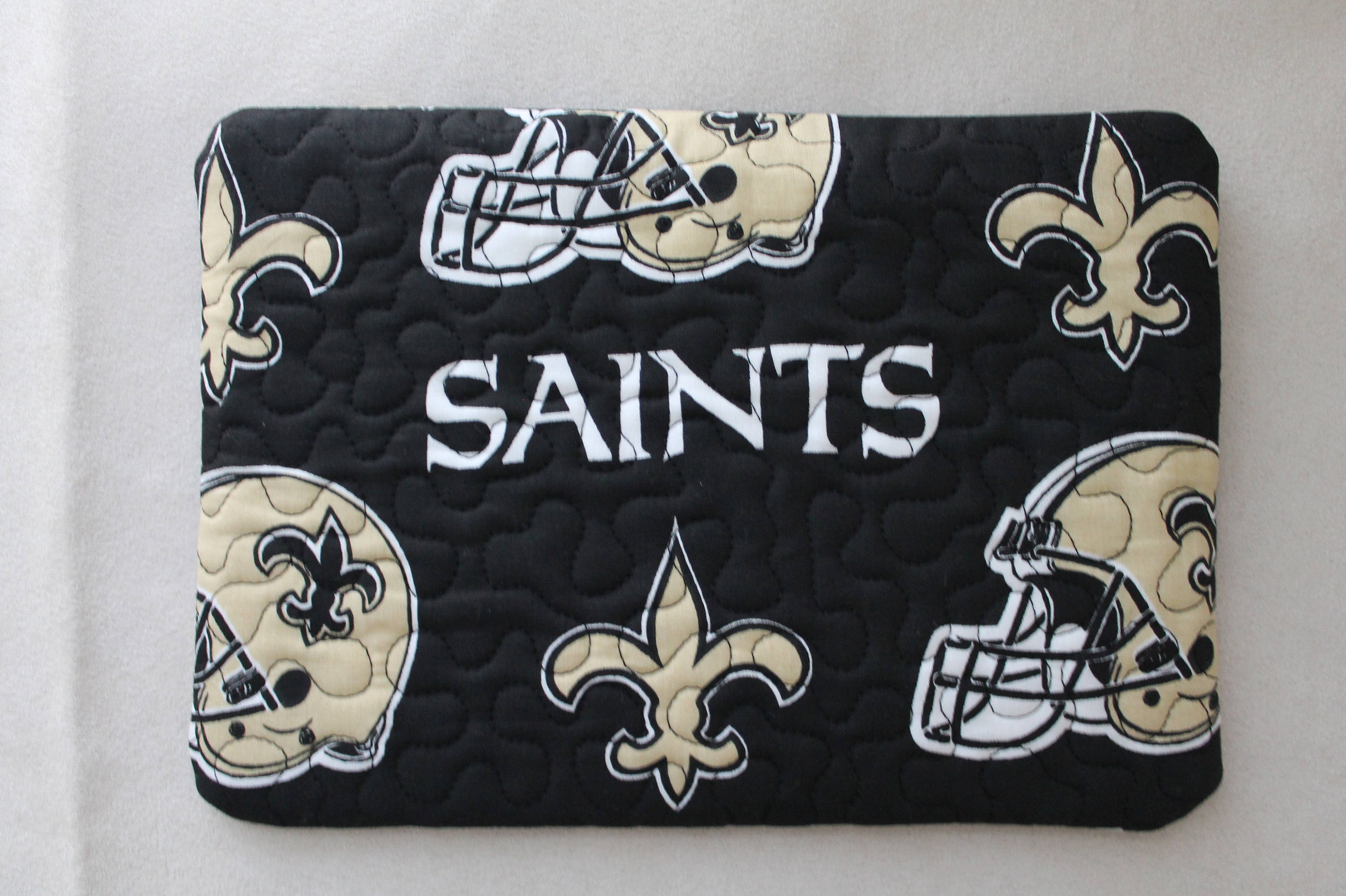 Quilted New Orleans Saints Zipped Pouch/Cosmetic Bag Etsy.de