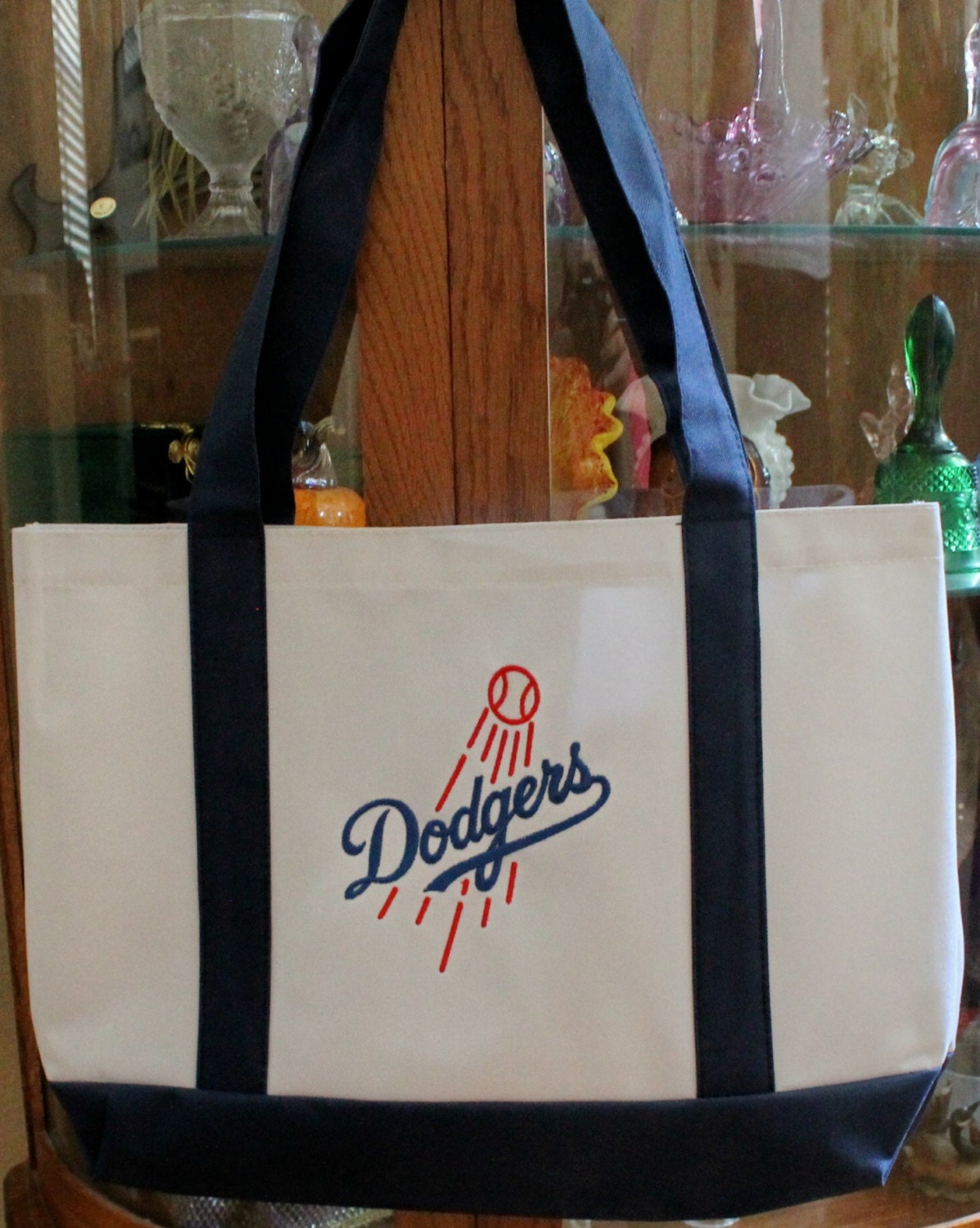 Dodgers Embroidered Tote Bag - Etsy