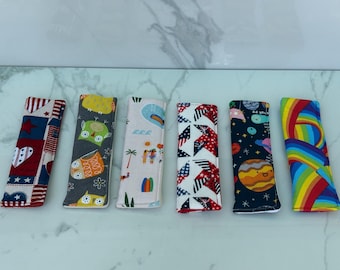 Handmade Popsicle Cozy | Sqeezable Frozen Yogurt Holder | Reusable Frozen Treat Sleeve | Washable Cotton Popsicle Holder | Kids Summer Gift