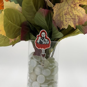 Michael Myers Badge Reel – Acrylic Topper ID Clip – Retractable RN Badge Holder – Halloween Nurse Badge – Healthcare Professional Accessory