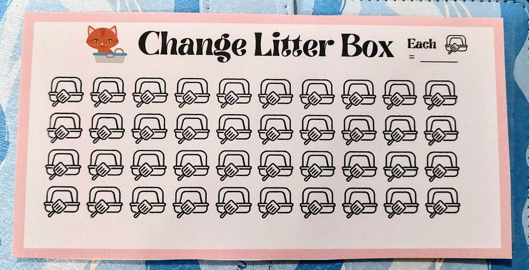 Change the Litter Box Savings Challenge for Kids Printable Fits in A6