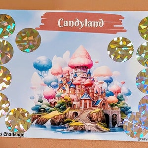 Candyland Scratch-off Savings Challenges | 5X7 | 1 50, 1 75 and 1 100 ...