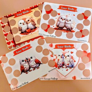 Love Birds Scratch-Off Savings Challenge: 5x7 Card