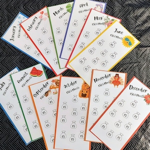 50 A Month Savings Challenge for A6 Cash Envelopes | Printable | Fits in A6 Budget Binder | Budget Binder Insert | Cash Envelopes
