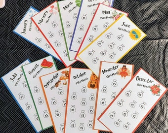 50 A Month Savings Challenge for A6 Cash Envelopes | Printable | Fits in A6 Budget Binder | Budget Binder Insert | Cash Envelopes
