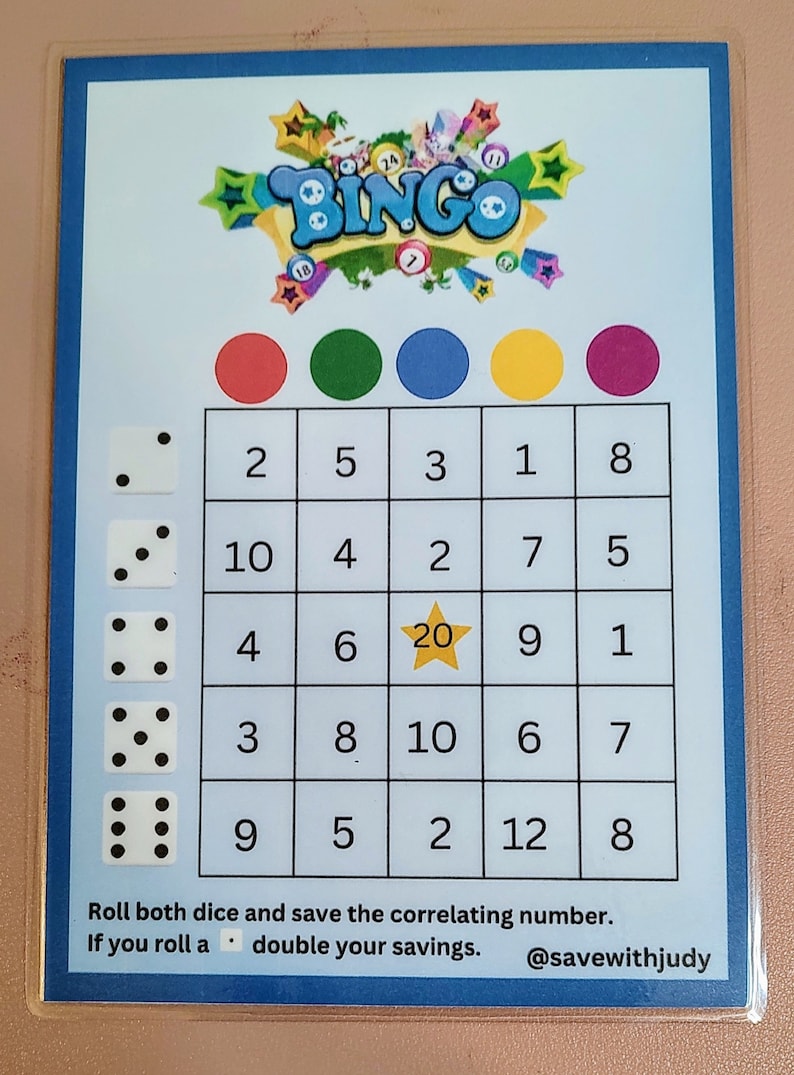 Bingo & Save the Color Savings Challenge: A6 Budget Binder Insert - Etsy