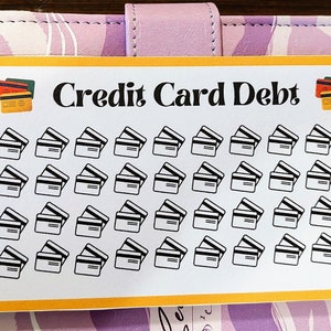 Desafío de ahorro de deudas de tarjetas de crédito para sobres de efectivo tamaño A6 / Imprimible / Cabe en una carpeta de presupuesto tamaño A6 / Inserto de carpeta de presupuesto / Sobres de efectivo