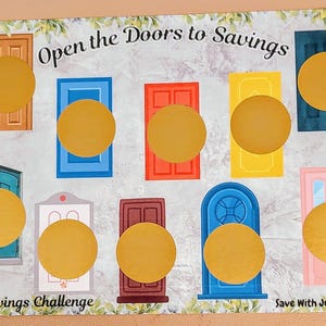 Open The Doors To Savings Scratch-Off Savings Challenge | 5X7 | 50 Dollar Savings | 1 Sided Challenge