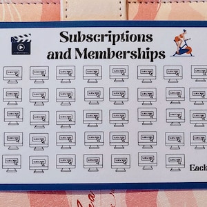 Subscription|Membership Savings Challenge for A6 Cash Envelopes | Printable | Fits  A6 Budget Binder | Budget Binder Insert | Cash Envelope