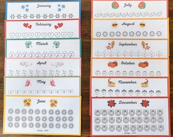 12 Monthly Savings Challenges for A6 Cash Envelopes | Printable | Fits in A6 Budget Binder | Budget Binder Insert | Cash Envelopes