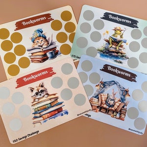 Bookworm Scratch-Off Savings Challenge Card