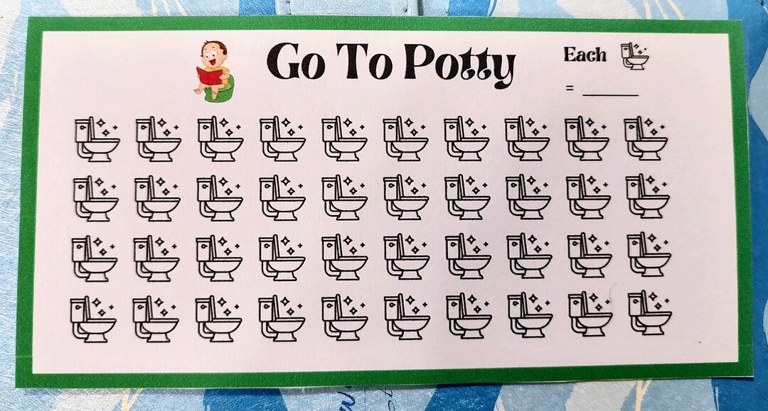 Go to Potty Savings Challenge for Kids | Printable | Fits in A6 Budget ...