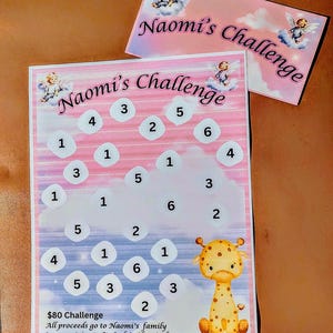Naomi's Saves Challenge Spendenaktion mit Umschlag | 20x26cm | Einseitige Herausforderung