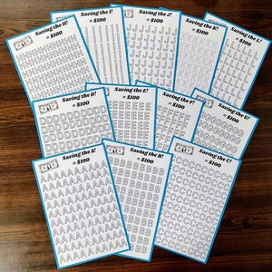 100 Dollar Letter Savings Challenge for A5/A6 Cash Envelope | Printable | Fits in A5/A6 Budget Binder | Budget Binder Insert | Cash Envelope