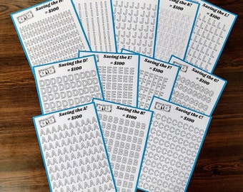 100 Dollar Letter Savings Challenge for A5/A6 Cash Envelope | Printable | Fits in A5/A6 Budget Binder | Budget Binder Insert | Cash Envelope