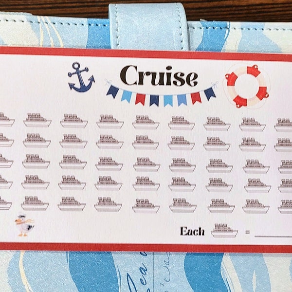 Cruise Savings Challenge for A6 Cash Envelopes | Printable | Fits in A6 Budget Binder | Budget Binder Insert | Cash Envelopes