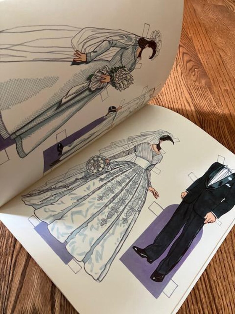 Bride and Groom Fashion Paper Dolls, Tom Tierney, 1990 bild 4